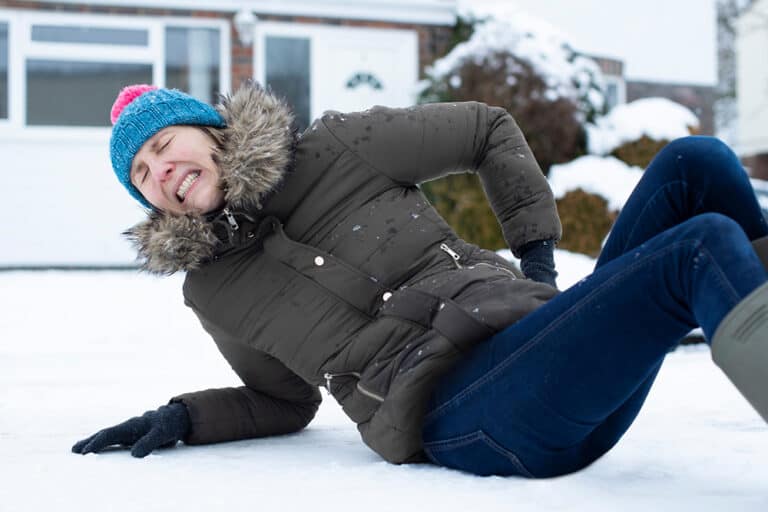 Fall on ice personal injury accident
